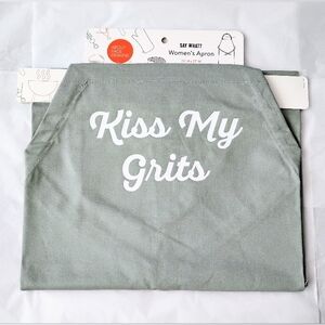 Gray Women's Apron with White Text
